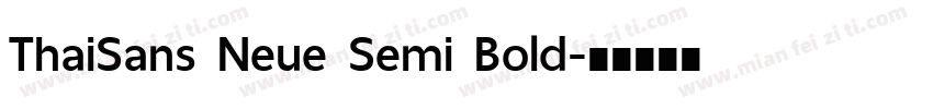 ThaiSans Neue Semi Bold字体转换